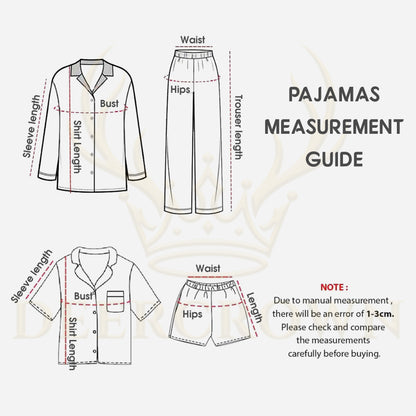 PJ-0008-Classic Satin Duck Pattern Pajama Set with Black Trim FREE SHIPING