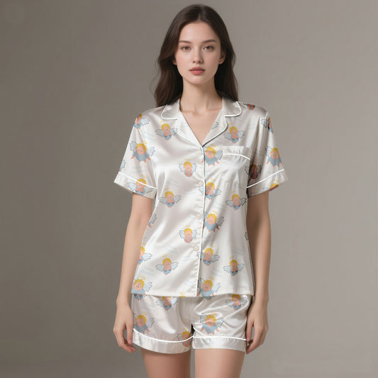 PJ-0002  - Soft Angle Silk Sleepwear