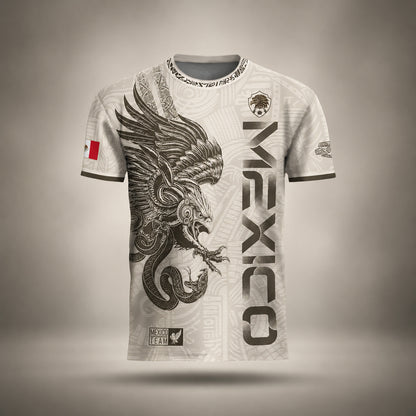 SJ-338-Mexico Concept Soccer Jersey Collection, Aztec Calendar Gold Print Athletic Sportswear Apparel Set FREE SHIPING
