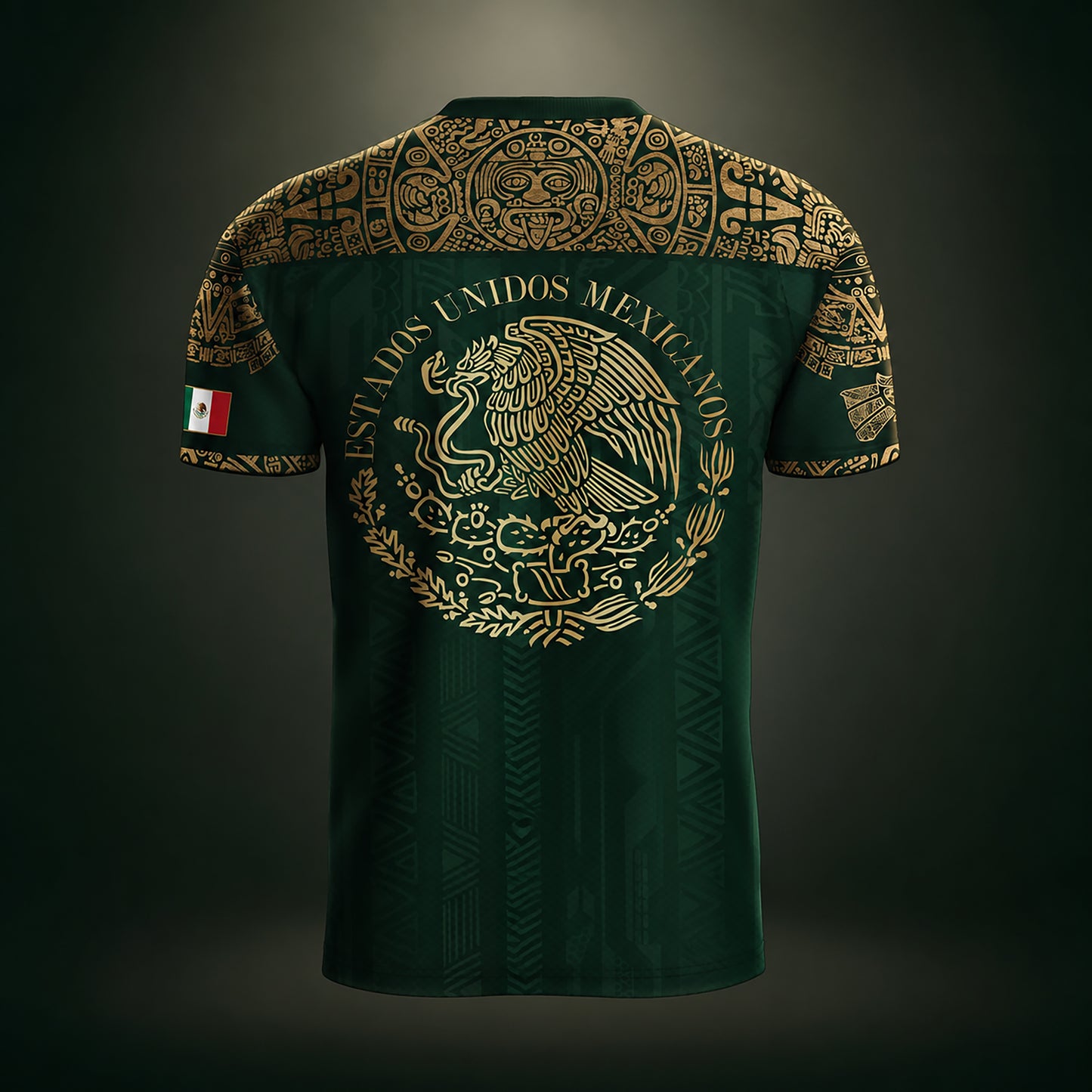 SJ-339-Mexican Pride Warrior Graphic Tee Collection, Premium Aztec Pattern Jersey Top Apparel Pack FREE SHIPING