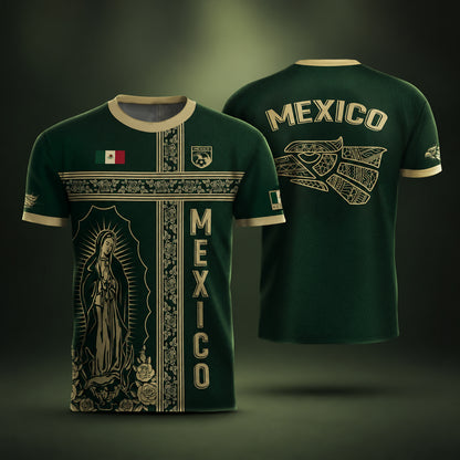 SJ-341-Mexican Culture Graphic Football Set, Vintage Aztec Eagle Pattern Team Jerseys FREE SHIPPING
