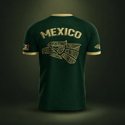 SJ-341-Mexican Culture Graphic Football Set, Vintage Aztec Eagle Pattern Team Jerseys FREE SHIPPING