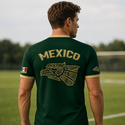 SJ-341-Mexican Culture Graphic Football Set, Vintage Aztec Eagle Pattern Team Jerseys FREE SHIPPING