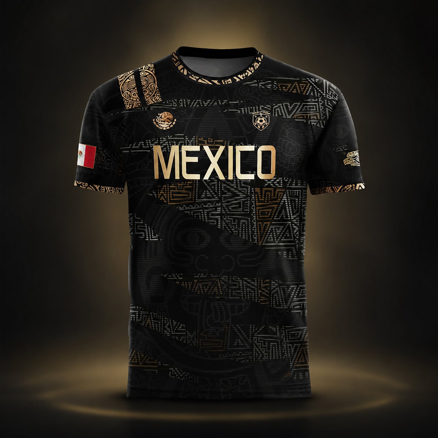 SJ-344-Adult/Youth Mexico Aztec Eagle Soccer Jersey Set, Matching Shorts Graphic Football Sportswear Outfit FREE SHIPPING