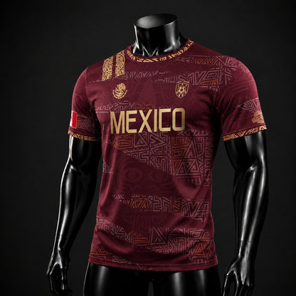 SJ-344-Adult/Youth Mexico Aztec Eagle Soccer Jersey Set, Matching Shorts Graphic Football Sportswear Outfit FREE SHIPPING