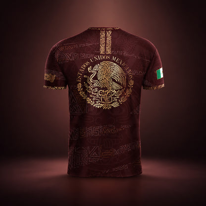 SJ-344-Adult/Youth Mexico Aztec Eagle Soccer Jersey Set, Matching Shorts Graphic Football Sportswear Outfit FREE SHIPPING