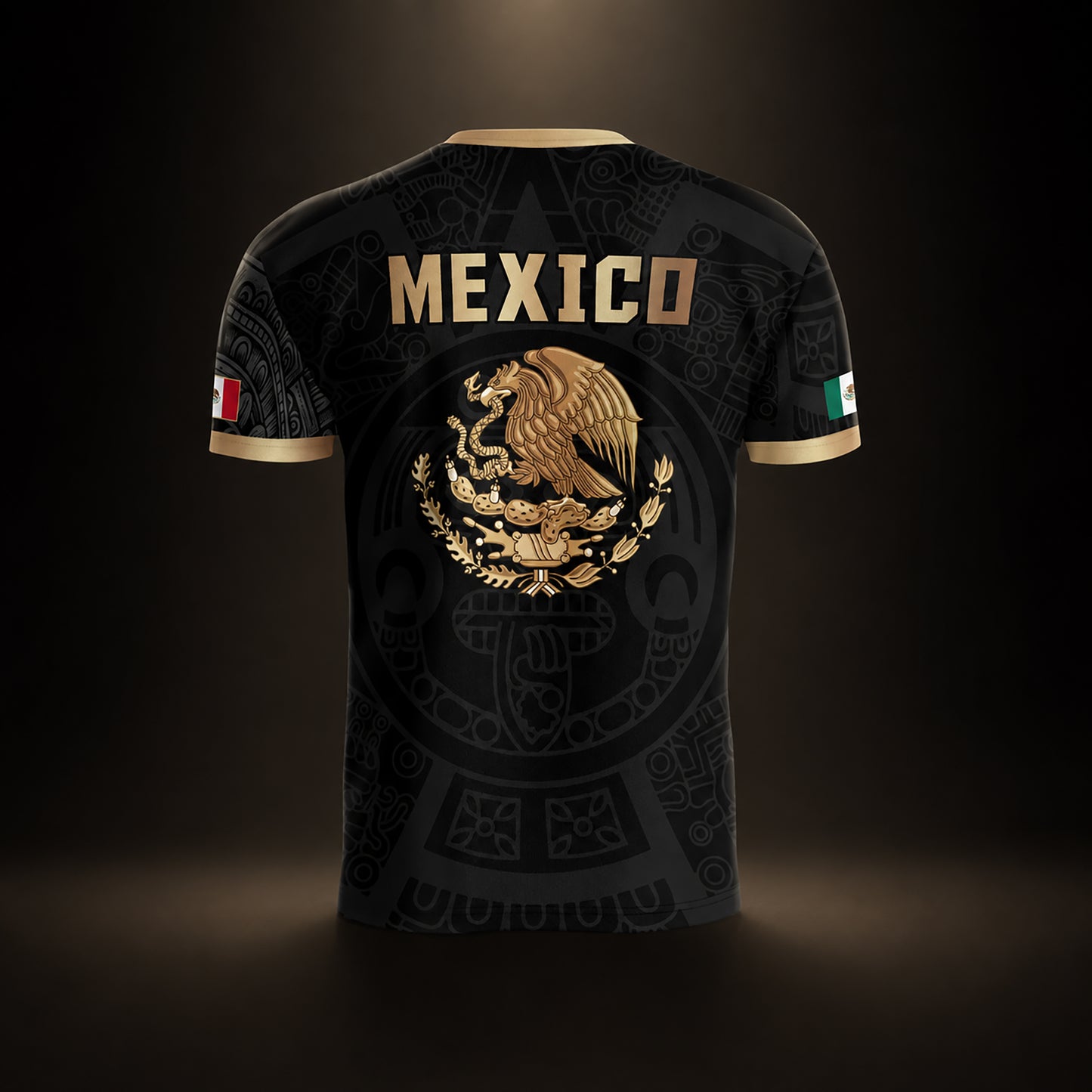 SJ-345-Repeating Mexican Heritage Printed Football Uniform, Shorts Colorful Tribal Warrior Match Day Coordinates FREE SHIPPING