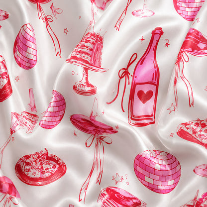 PJ-355-Creamy Poly Celebration Pajama Apparel, Sweet Pizza Printed Loungewear Sleepwear Collection Attire