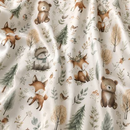 PJ-358-Creamy Poly Bear Pajama Apparel, Wildlife Creature Printed Loungewear Sleepwear Collection Attire
