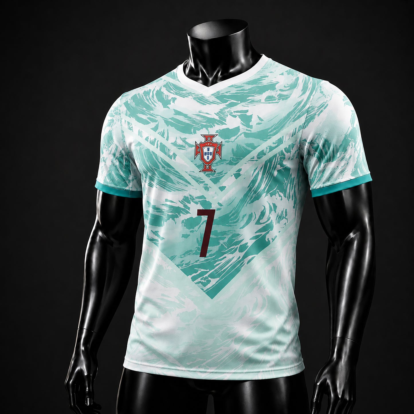 SJ-450,451-Adult/Youth Portugal National Team Home And Away Soccer Kit Set Featuring Ronaldo Player Signature Print FREE SHIPPING
