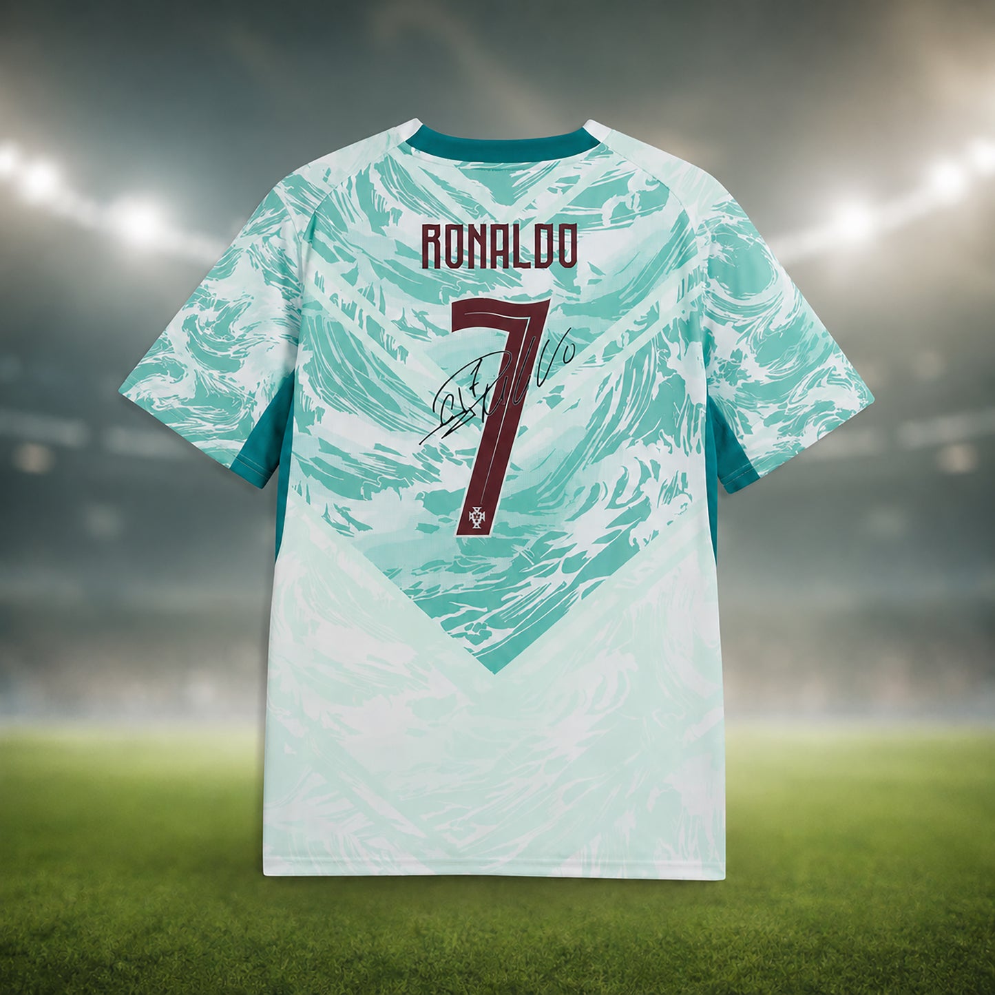 SJ-450,451-Adult/Youth Portugal National Team Home And Away Soccer Kit Set Featuring Ronaldo Player Signature Print FREE SHIPPING