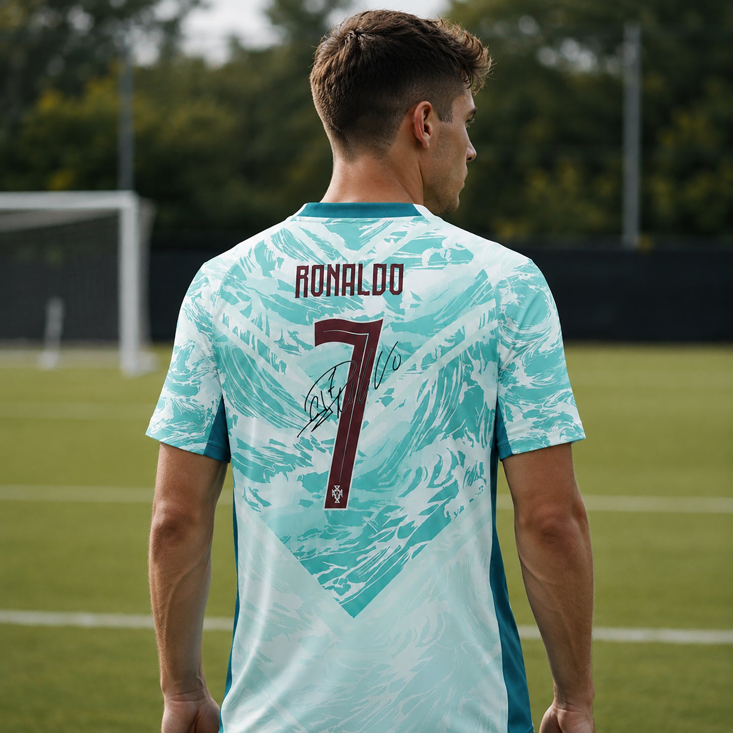 SJ-450,451-Adult/Youth Portugal National Team Home And Away Soccer Kit Set Featuring Ronaldo Player Signature Print FREE SHIPPING