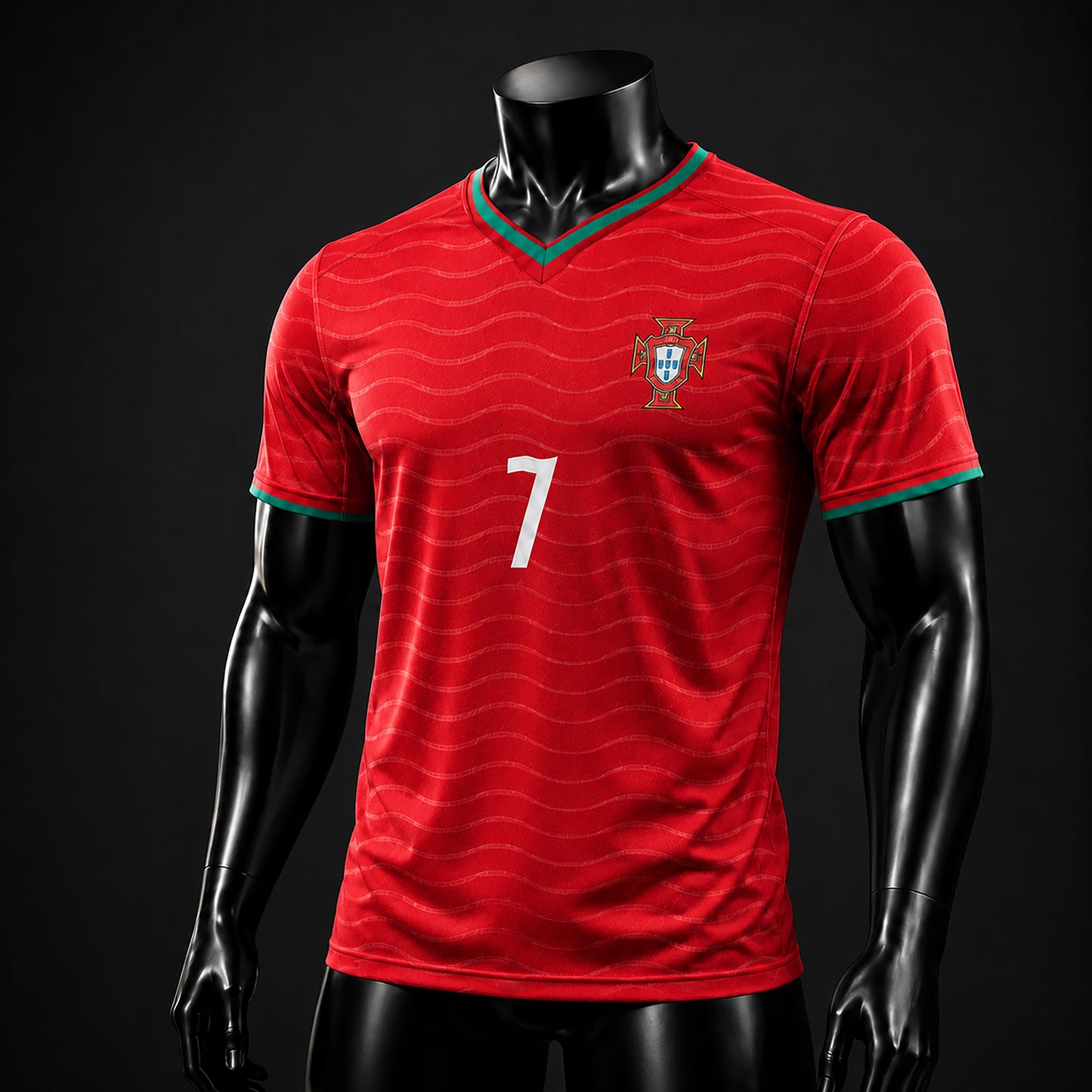 SJ-450,451-Adult/Youth Portugal National Team Home And Away Soccer Kit Set Featuring Ronaldo Player Signature Print FREE SHIPPING