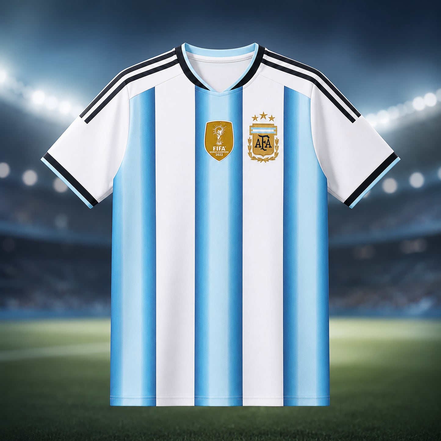 SJ-454-Adult/Youth Argentina Home And Away Soccer Uniform Set Featuring Printed Messi Autograph On The Back FREE SHIPPING