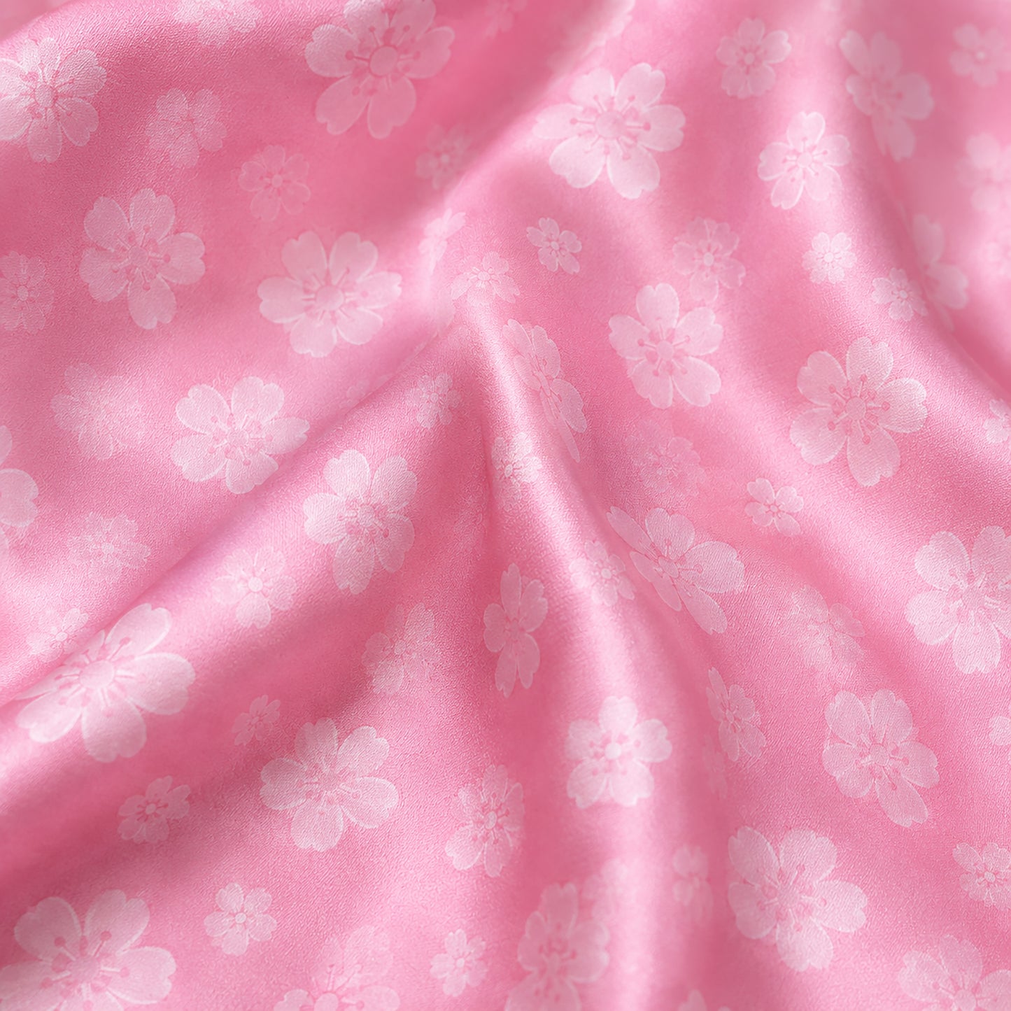 PJ-475-Rose Silk Retro Sakura Pajama Apparel, Colorful Botanical Graphic Loungewear Sleepwear Collection Top Bottom Raiment