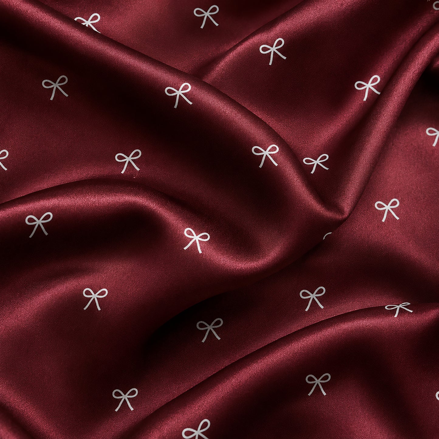 PJ-517-Matching Satin Pajama Set with Ribbon and Bow Design, Lightweight Sleepwear for Home and Travel