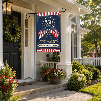 FL-279-250 Years American Semiquincentennial Patriotic Garden House Flag Combo, 1776-2026 United States Celebration Banner FREE SHIPPING