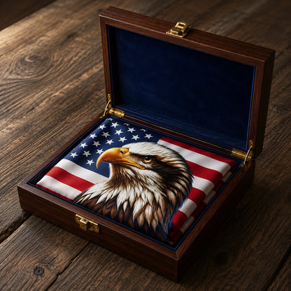FLG-369-Patriotic American Flag Bald Eagle Banner Outdoor United States Independence Day House Yard Decor FREE SHIPPING