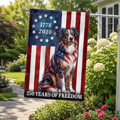 FLG-371-American 250 Years Dog Flag, Betsy Ross Style Independence Day Yard Lawn Banner FREE SHIPPING