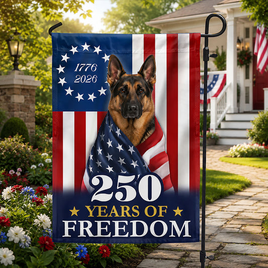 FLG-377-United States 250th Anniversary Flag, Large Commemorative German Shepherd Star Spangled Banner Outdoor Decoration FREE SHIPPING