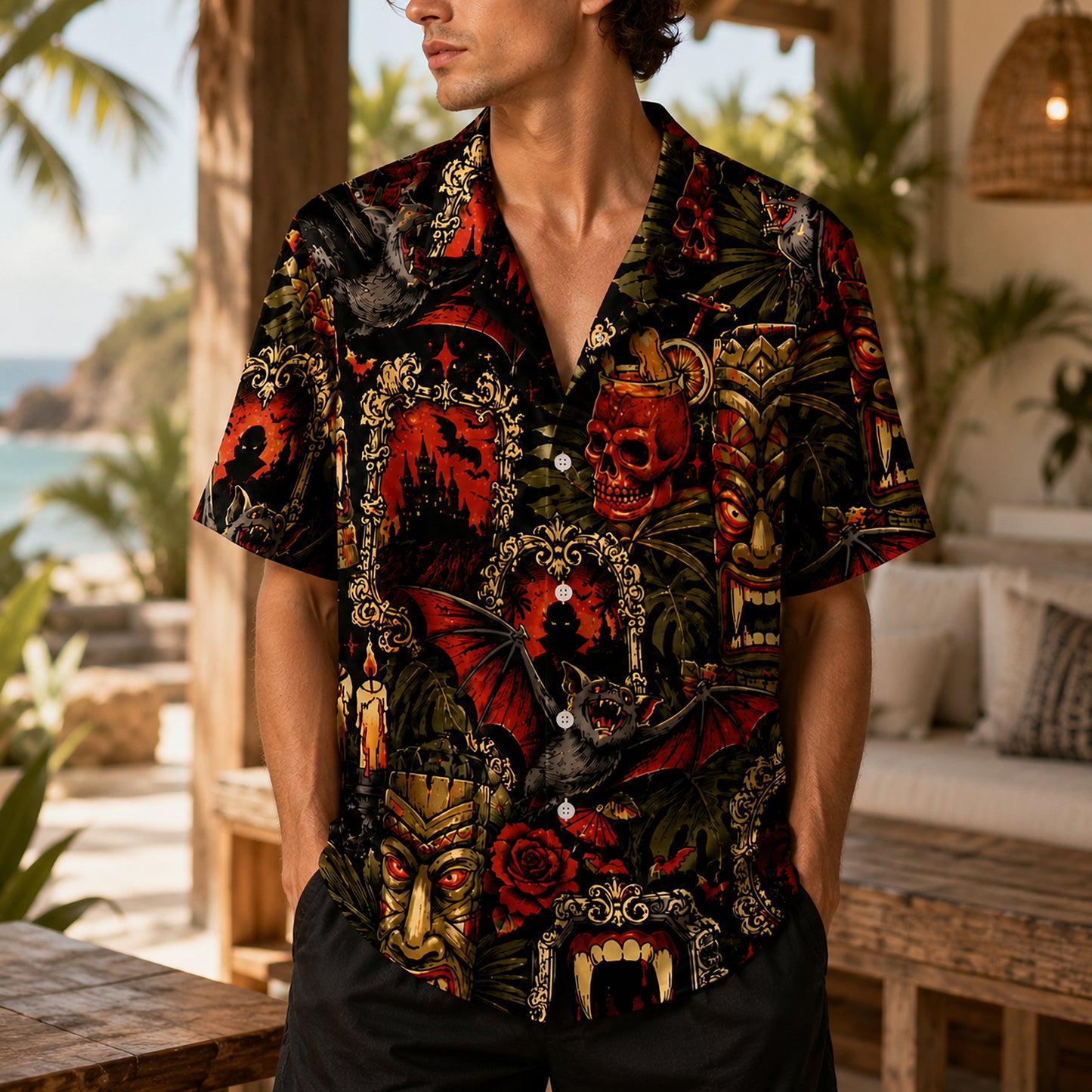 HW-638-Striking Boutique Sleepwear Emphasizing Ethereal Witchcraft Art And Immaculate Minimalist Aesthetics