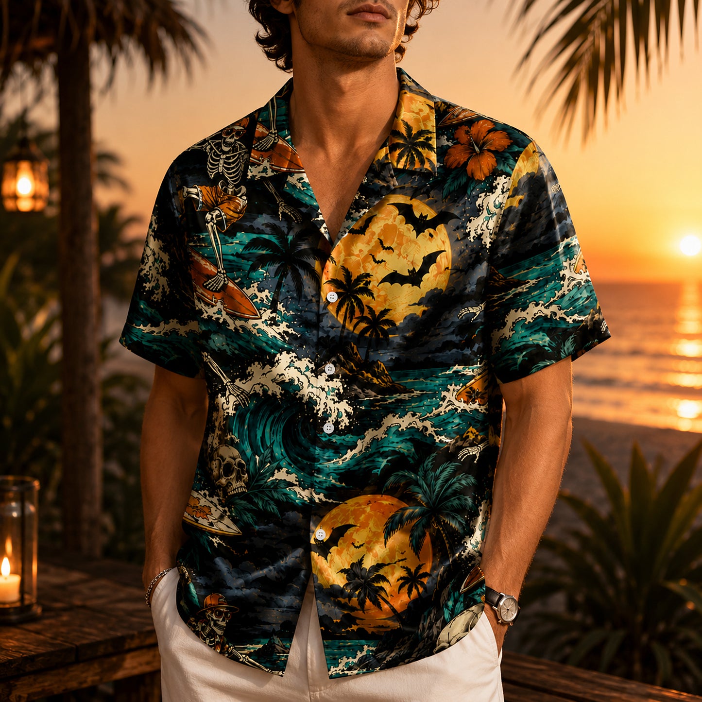 HW-639-Ethereal Sleepwear Sets Presenting A Majestic Display Of Enchanted Midnight Folklore And Classic Trim