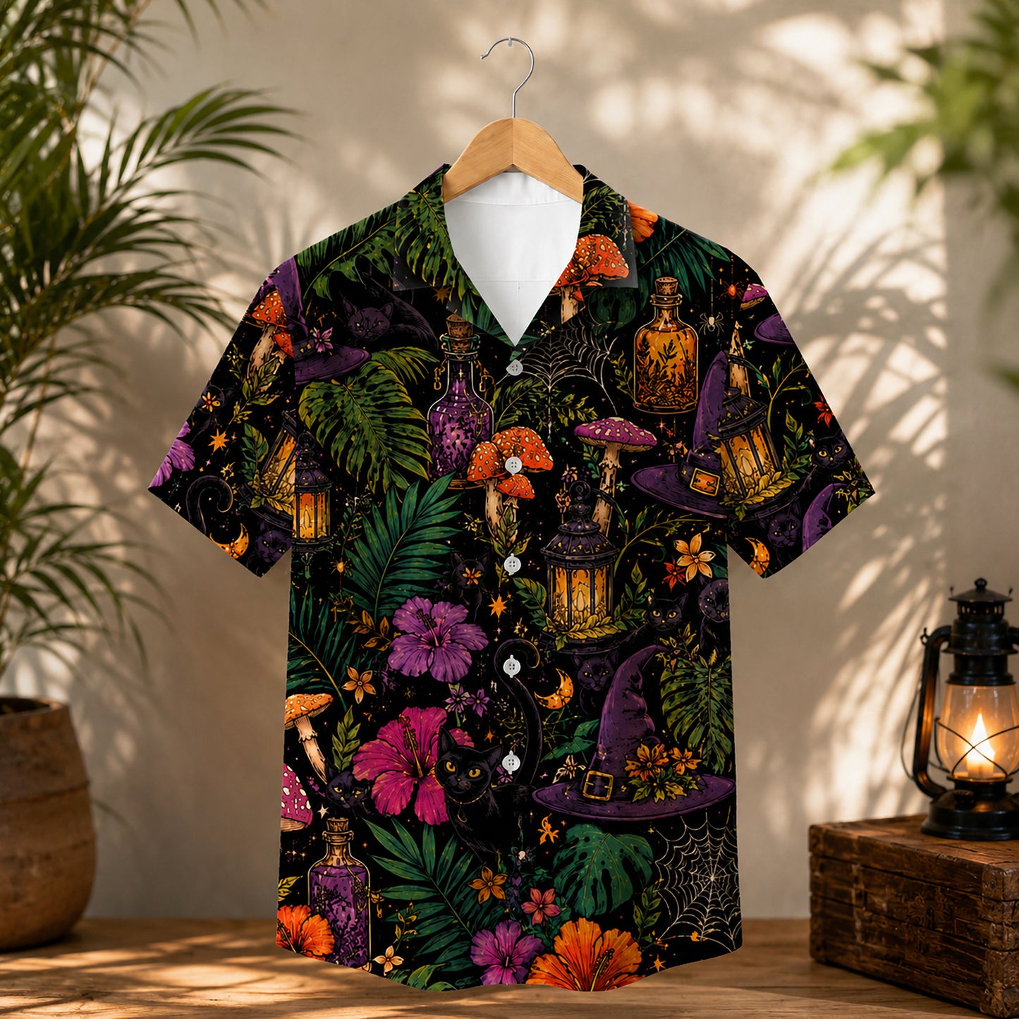 HW-640-Exquisite Minimalist Lounge Pajamas Boasting Hypnotic Haunted Illustrations And Extraordinary Refinement