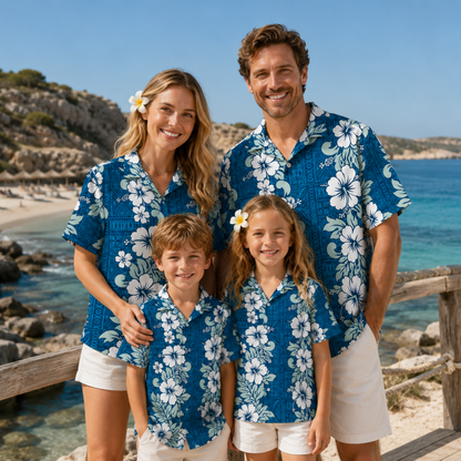 HW-M233-Tropical Floral Shirt Apparel, Leaves Pattern Loungewear Vacation Summer Beach Resort Clothing