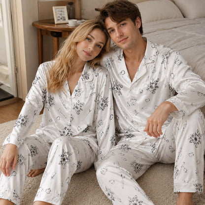 PJ-261-Black Dental Hygiene Satin Pajama Set, Obsidian Graphic Tooth Loungewear Sleepwear Collection Nightwear FREE SHIPPING