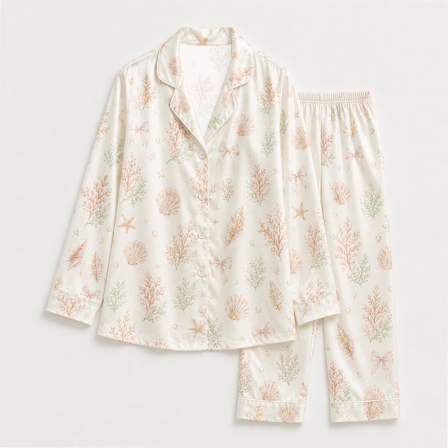 PJ-M039-Alabaster Silk Coastal Pajama Apparel, Navy Nautical Graphic Short Sleeve Loungewear Sleepwear Collection Raiment