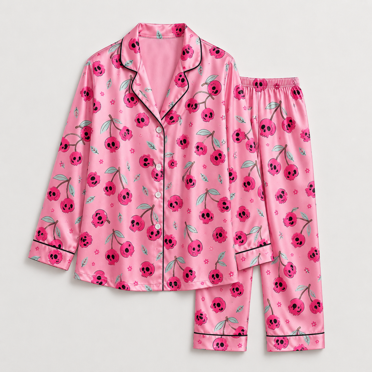 PJ-M326-Relaxed Fit Halloween Pajama Set Featuring Traditional Festive Illustrations Made From High-Quality Soft Fabric For Ultimate Comfort