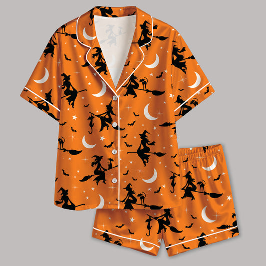 PJ-630-High End Boutique Sleepwear Boasting Exquisite Witchy Art And Seamless Pattern Integration