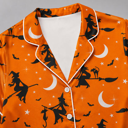 PJ-630-High End Boutique Sleepwear Boasting Exquisite Witchy Art And Seamless Pattern Integration