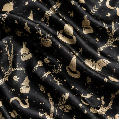 PJ-720-Cozy Halloween Satin Pajama Set with Playful Seasonal Festival Print