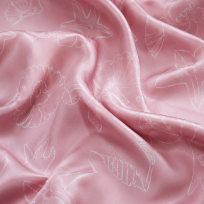 PJ-M154-Rose Poly Seaside Pajama Apparel, Sweet Printed Loungewear Sleepwear Collection Top Bottom Attire