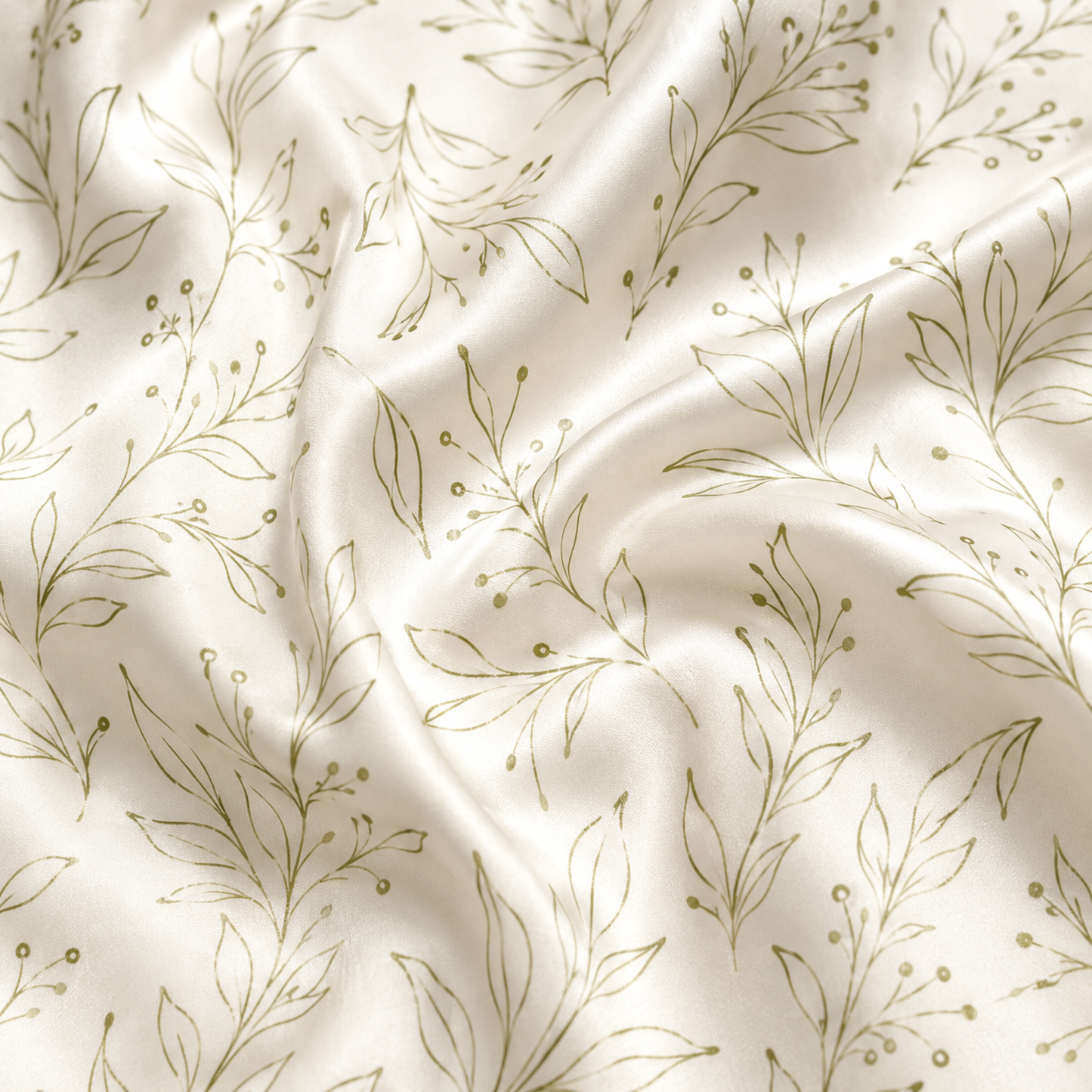 PJ-M172-Beige Foliage Pajama Apparel, Sweet Printed Loungewear Sleepwear Collection Top Bottom Attire