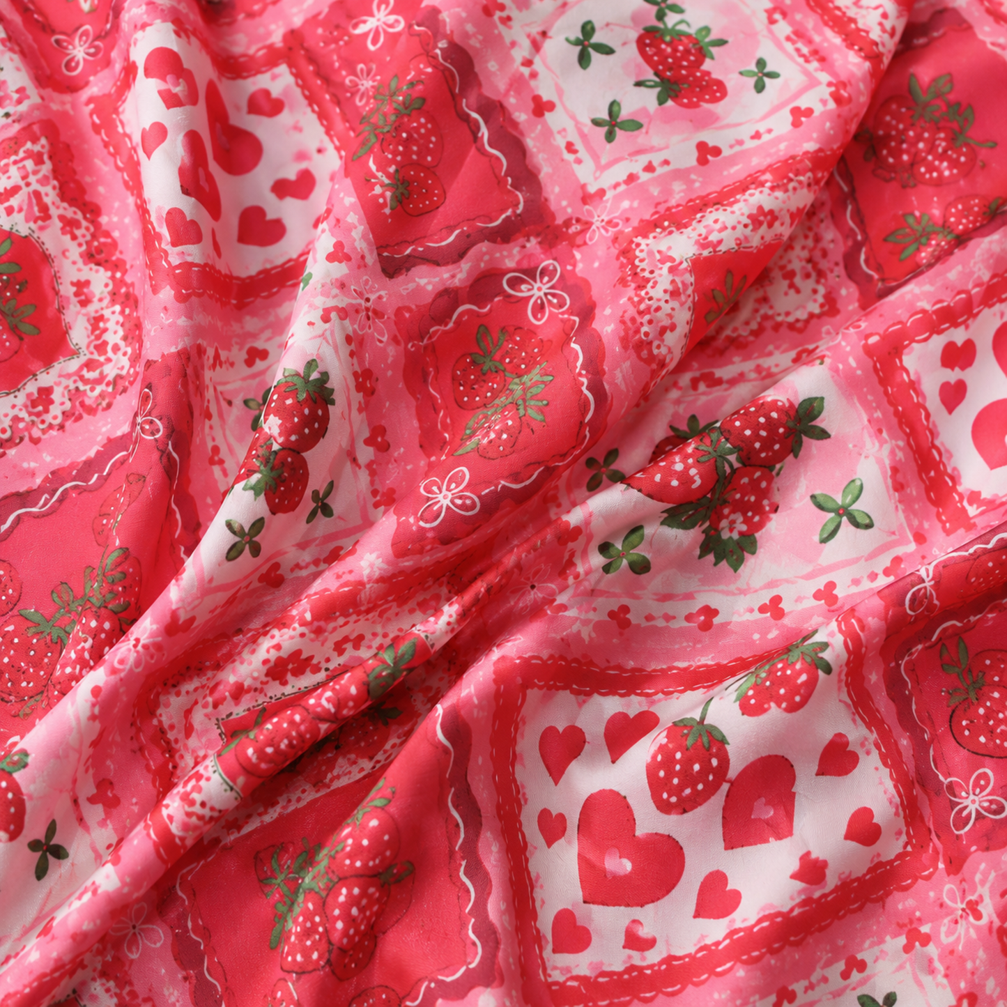 PJ-M202-Strawberry Pajama Apparel, Heart Diamond Pattern Loungewear Sleepwear Collection Top Bottom Clothing