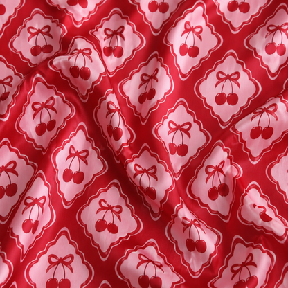PJ-M247-Cherry Pajama Apparel, Diamond Pattern Loungewear Sleepwear Collection Top Bottom Matching Clothing