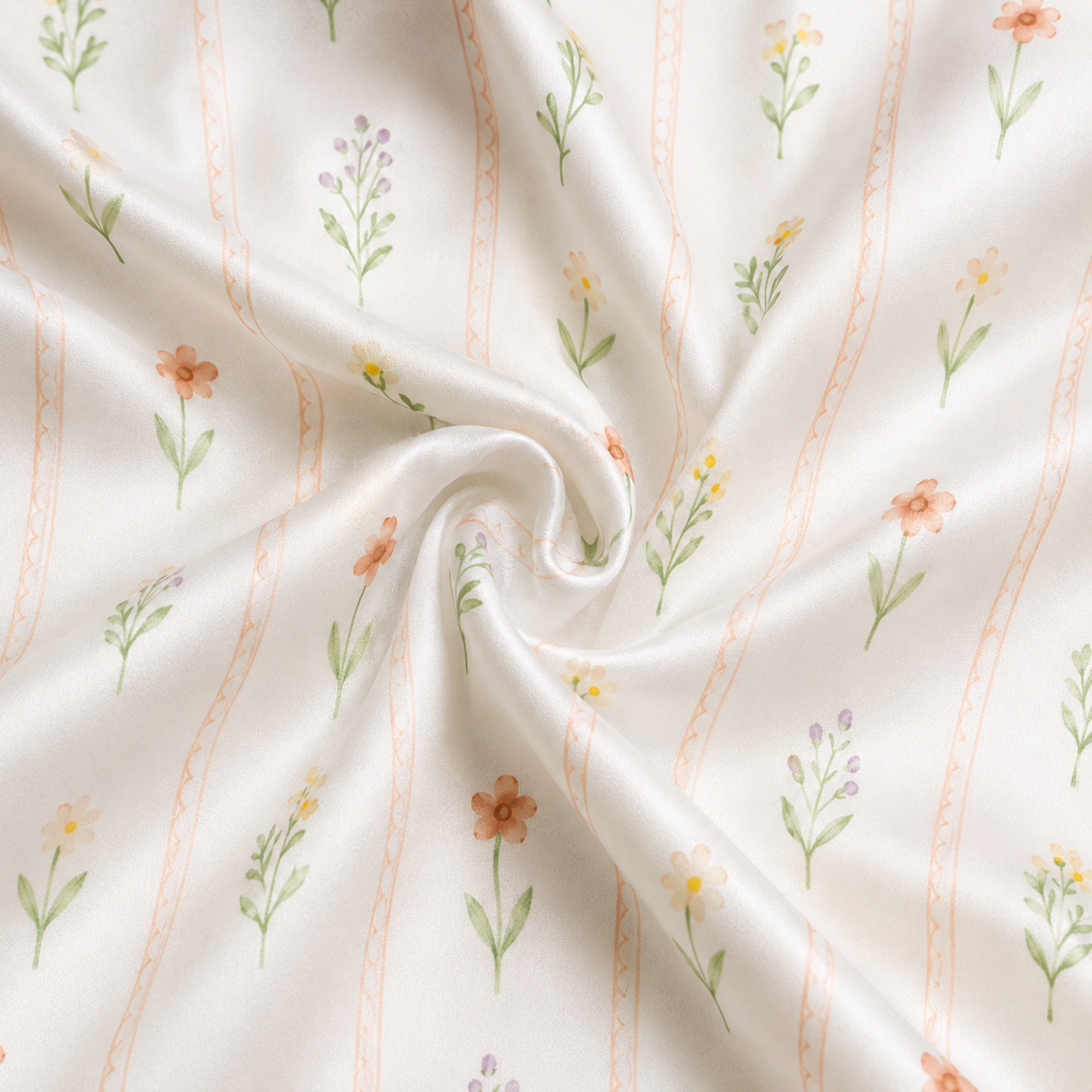 PJ-M252-Floral Print Satin Pajama Set, Matching Sleepwear and Cozy Loungewear Collection
