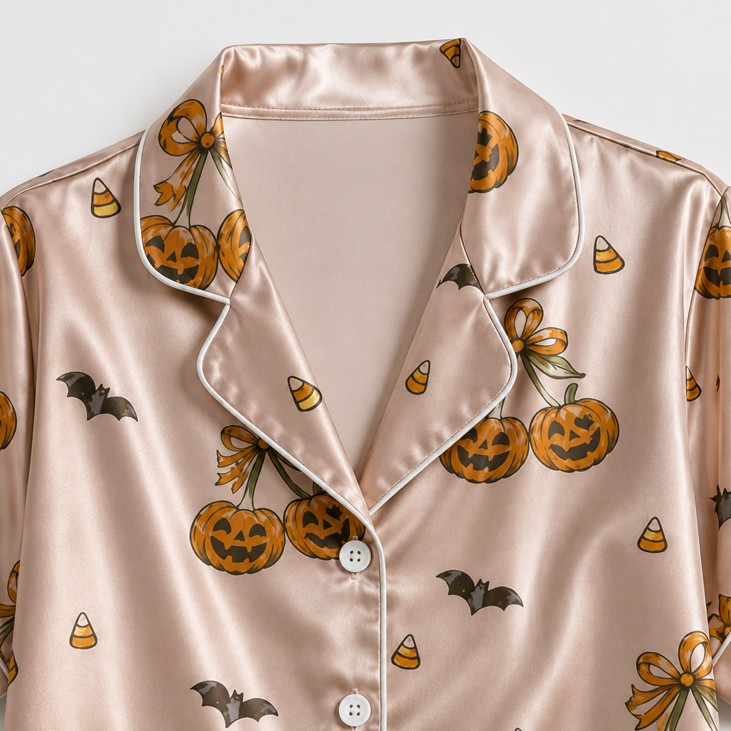 PJ-M261-Halloween Motif Pajama Set Featuring Soft Lightweight Fabric for Relaxing at Home