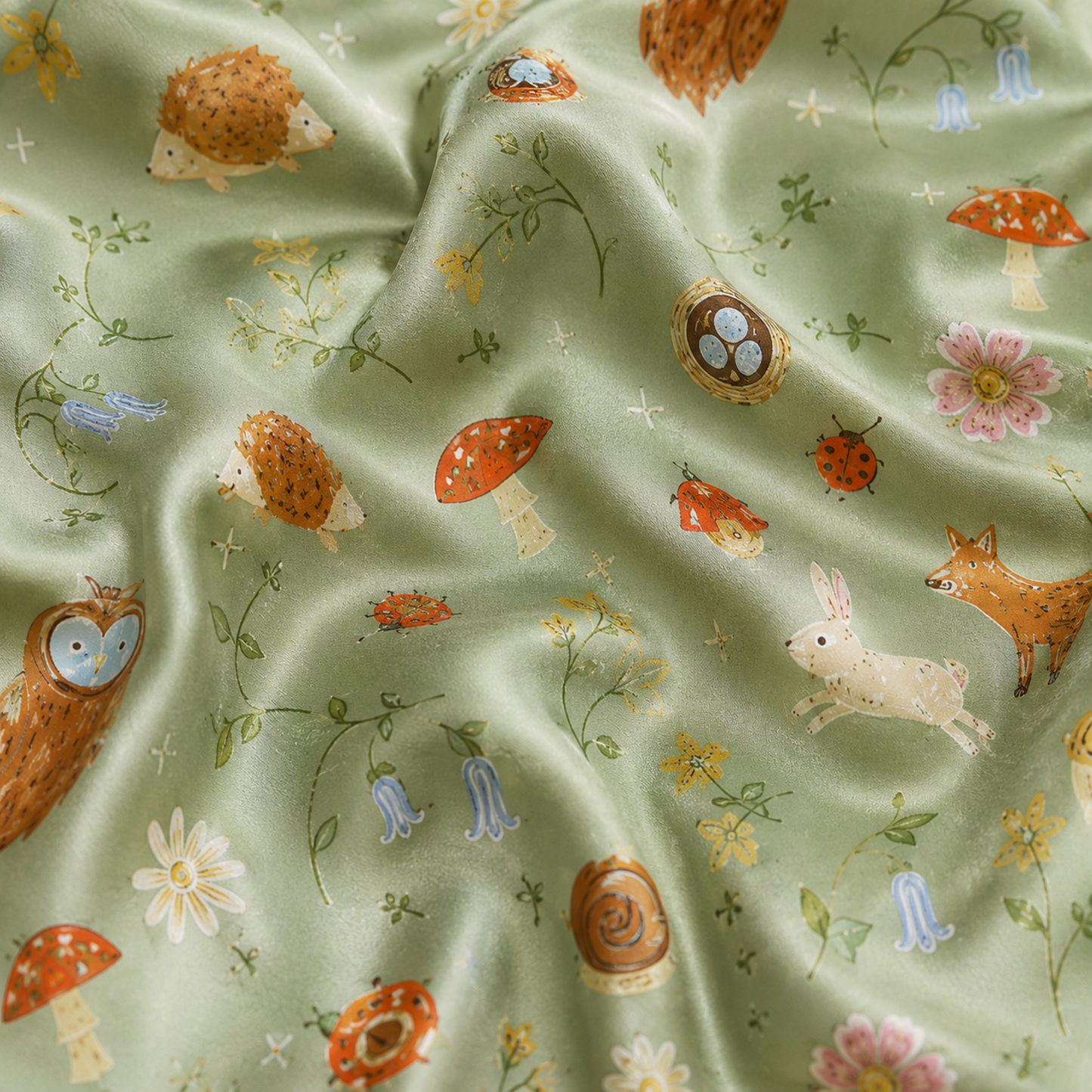 PJ-M263-Woodland Forest Animal Pajama Set Pattern Loungewear Sleepwear Collection Top Bottom Matching Clothing