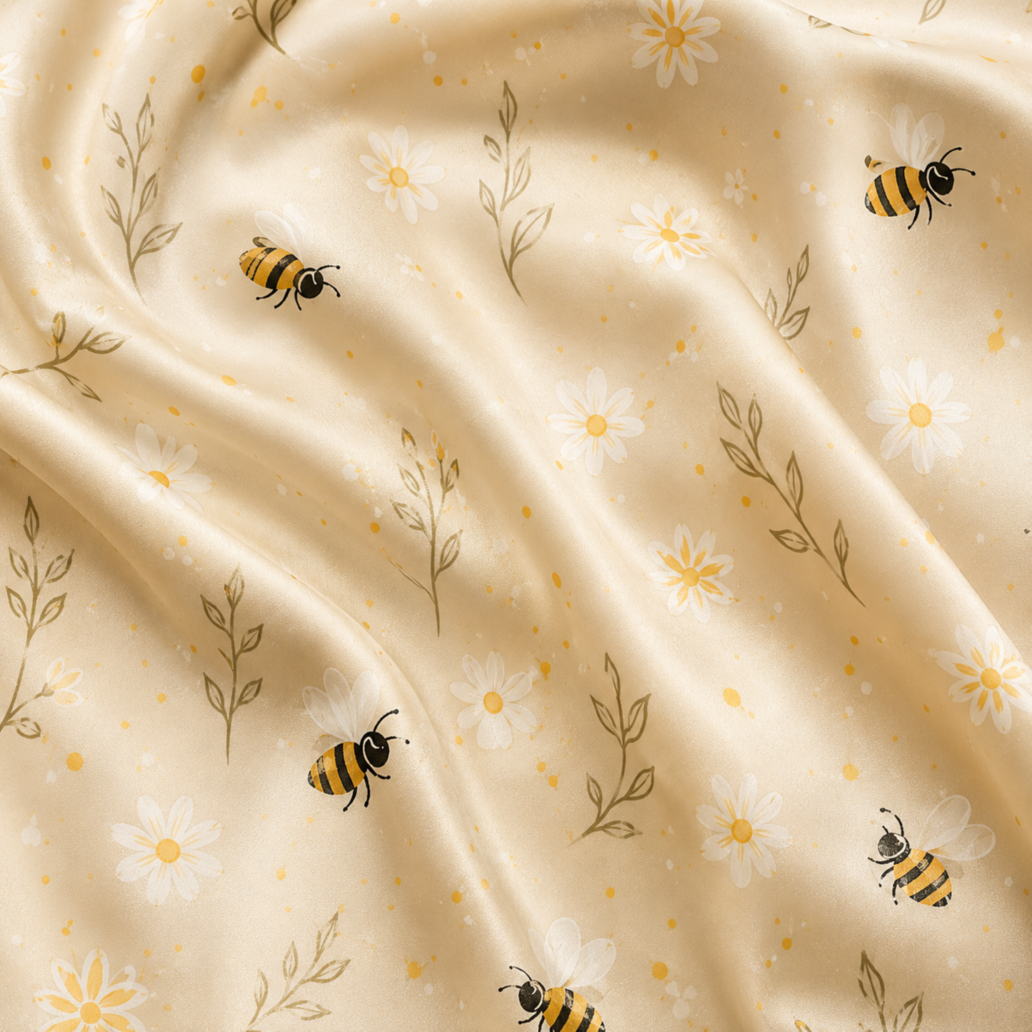 PJ-M270-Bee Floral Pajama Set Pattern Loungewear Sleepwear Collection Top Bottom Matching Clothing