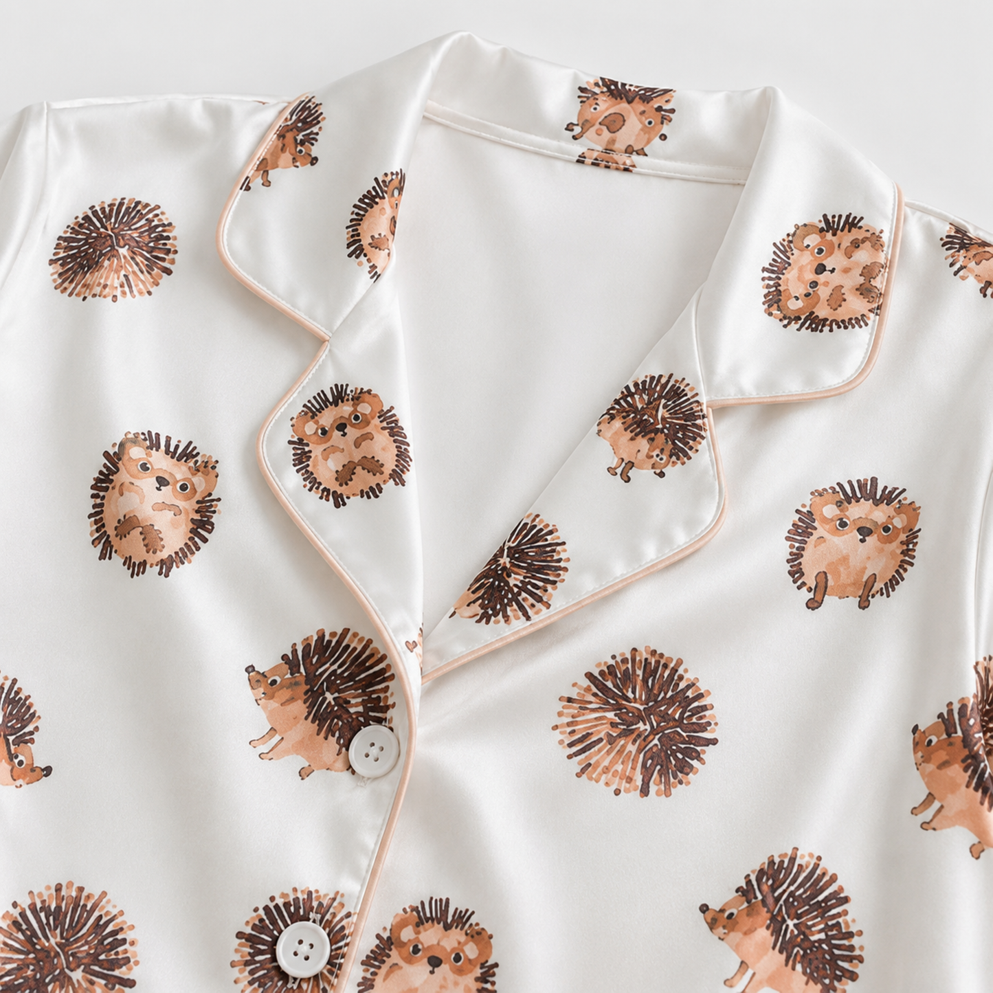 PJ-M272-Hedgehog Print Sleepwear Set with Comfortable Fabric for Cozy Nights and Casual Lounging