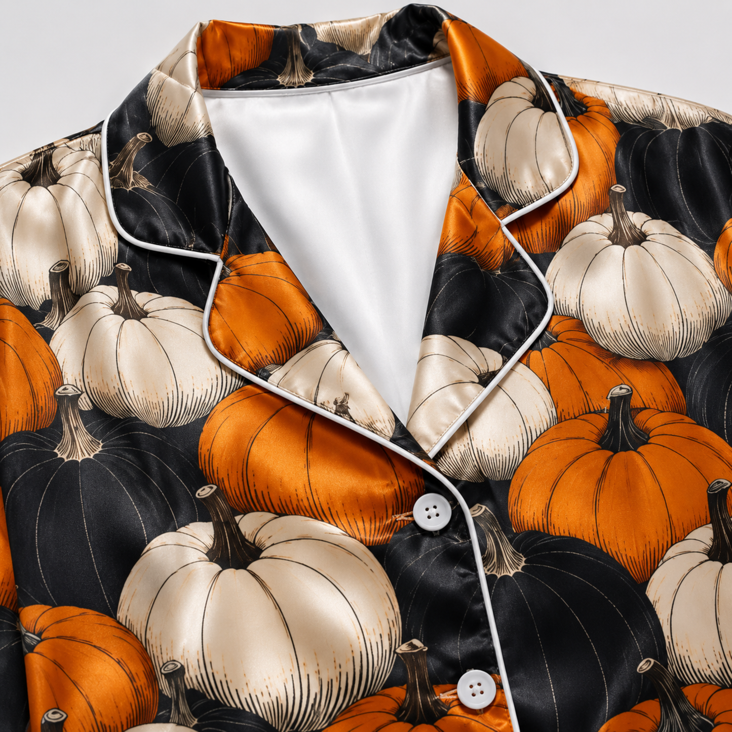 PJ-M302-Comfortable Halloween Themed Pajama Set Featuring Various Festive Seasonal Prints Perfect For Cozy Autumn Evening Lounging
