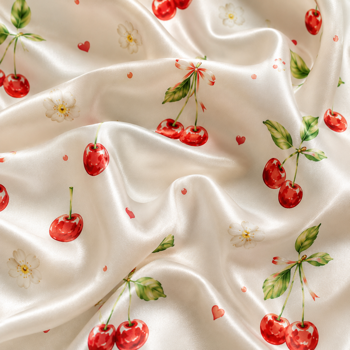 PJ-M311-Classic Sweet Cherry Pattern Pajama Set Featuring Vibrant Fruit Illustrations On Ultra-Soft Premium Brushed Cotton Fabric