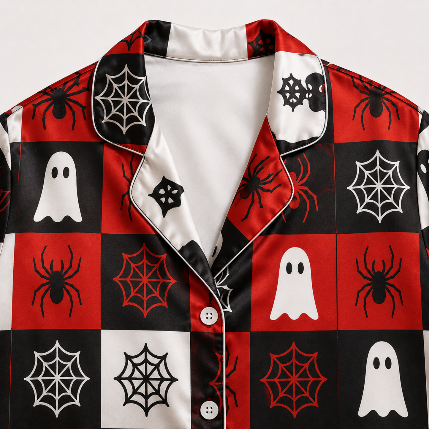 PJ-M318-Festive Autumnal Holiday Pajama Set Adorned With Delightful Halloween Patterns Designed For Relaxed And Cozy Home Lounging