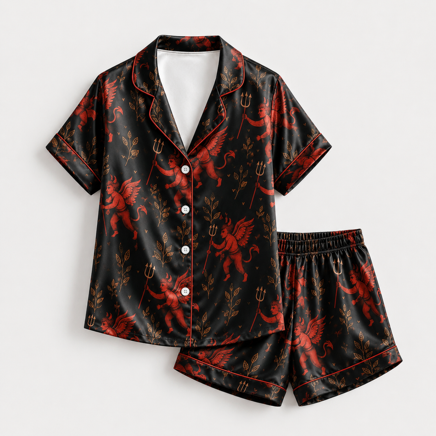 PJ-M319-Versatile Halloween Theme Sleepwear Set With Playful Seasonal Motifs Crafted From Durable And Breathable Material For All-Day Wear