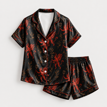 PJ-M319-Versatile Halloween Theme Sleepwear Set With Playful Seasonal Motifs Crafted From Durable And Breathable Material For All-Day Wear