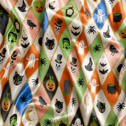 PJ-M322-Fun And Festive Halloween Motif Pajama Set Featuring Artistic Seasonal Prints Crafted From Ultra-Soft Fabric For Maximum Comfort