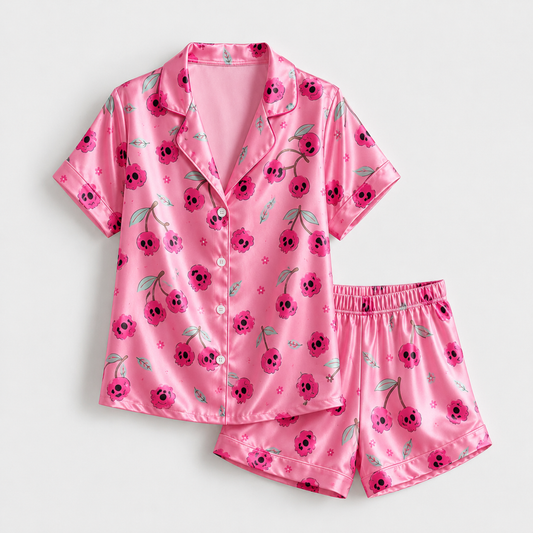 PJ-M326-Relaxed Fit Halloween Pajama Set Featuring Traditional Festive Illustrations Made From High-Quality Soft Fabric For Ultimate Comfort